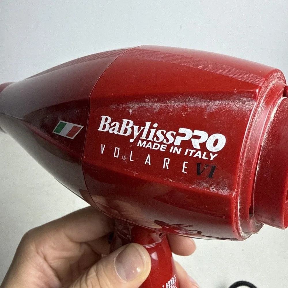 Babyliss Pro Nano Titanium Volare V1 Hair Dryer Blower Full SZ Red Ferrari